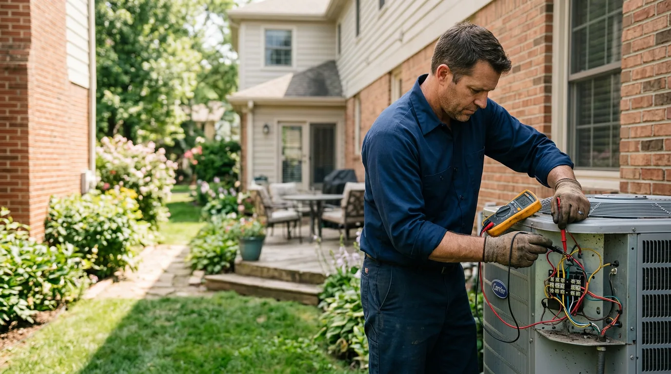 HVAC technician working near Martinsville, IN
